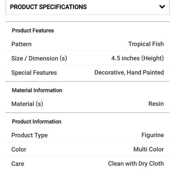 Tropical Fish Hand Painted Resin Figurine - Picture 15 of 15